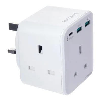 Ravpower Rp - Pd 20W Wall Charger Uk Version With 3 Ac Plug - White